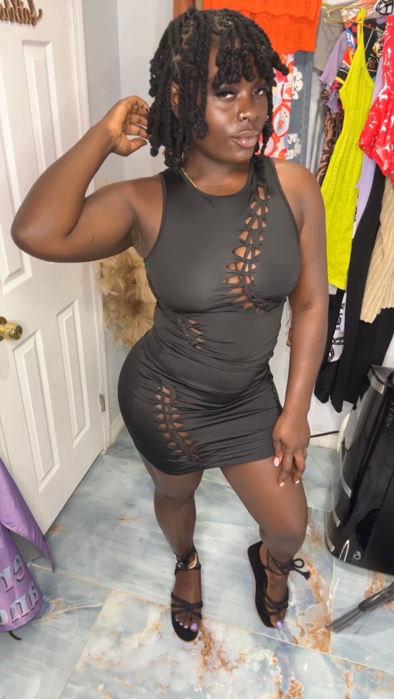 Black Cut Out 2 Piece